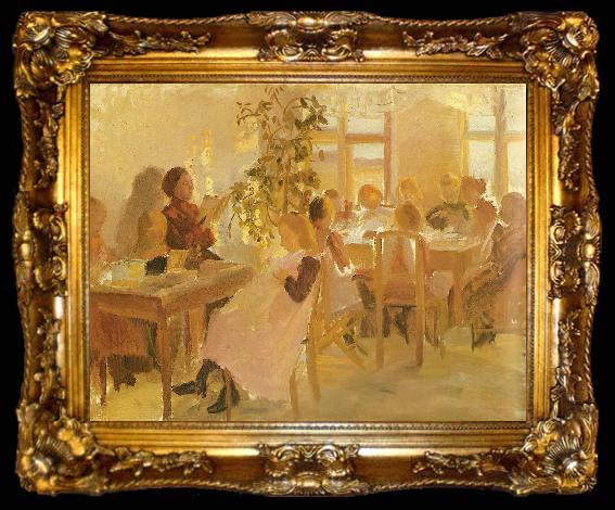 framed  Anna Ancher en syskole i skagen, ta009-2